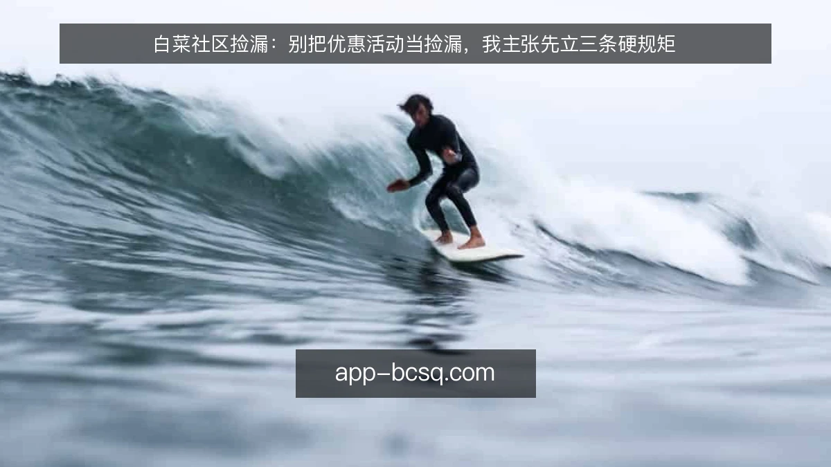 白菜社区捡漏：别把优惠活动当捡漏，我主张先立三条硬规矩