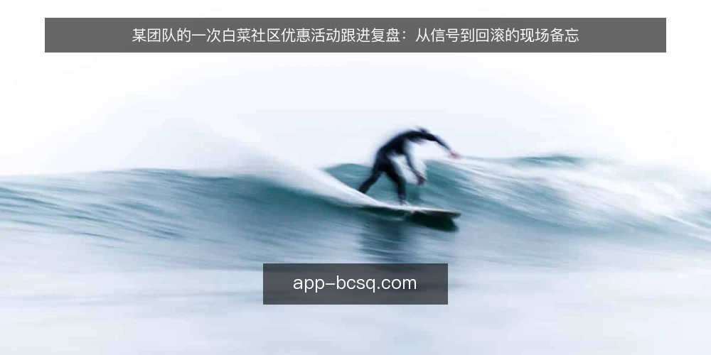 某团队的一次白菜社区优惠活动跟进复盘：从信号到回滚的现场备忘 — 现场先看什么信号 配图